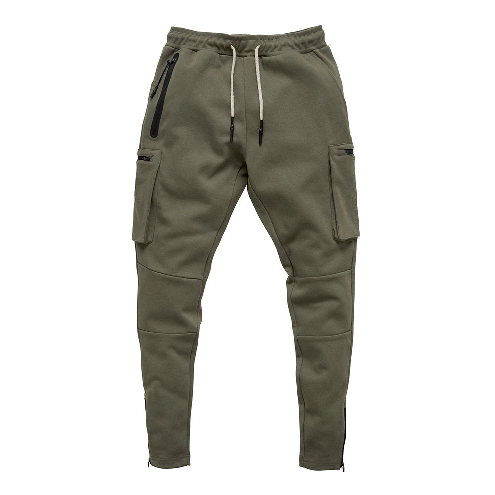 Joggers Men 2021 Streetwear Trousers Multiple Zipper Pockets Muscle Mens Pants , Sweatpants Tracksuit 20CK19