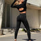 2Pcs Sports Suits Long Sleeve Hollow Design Tops and Butt Lifting High Waist Seamless Fitness Leggings Sports Gym Sportswear Outfits Clothing
