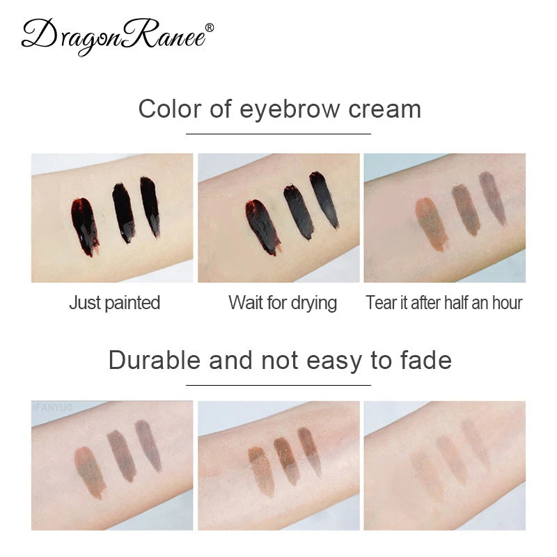 Peel-Off Waterproof Tint Eyebrow Gel Makeup Long Lasting Enhancers Liquid Gel Tear Wear Easy Natural Brown Gray Tattoo