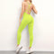 Sporty Jumpsuit Woman Fitness Overalls 2024 Yoga Suit for Fitness Women Sportswear Gym Clothing Sport Outfit Clothes Set Green