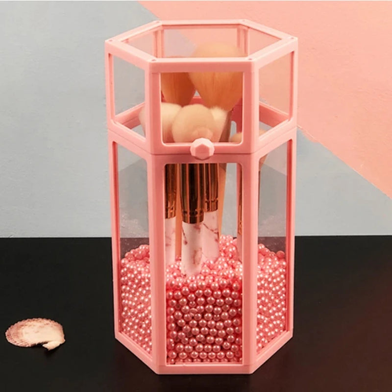 High-Grade Glass Make-Up Brush Storage Box Makeup Eyebrow Pencil Cosmetic Holder Make up Tools Pen Holder Rack Table Organizer