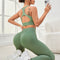 SHEIN Yoga Sxy Women'S Seamless Hollow Out Back Gym Set
