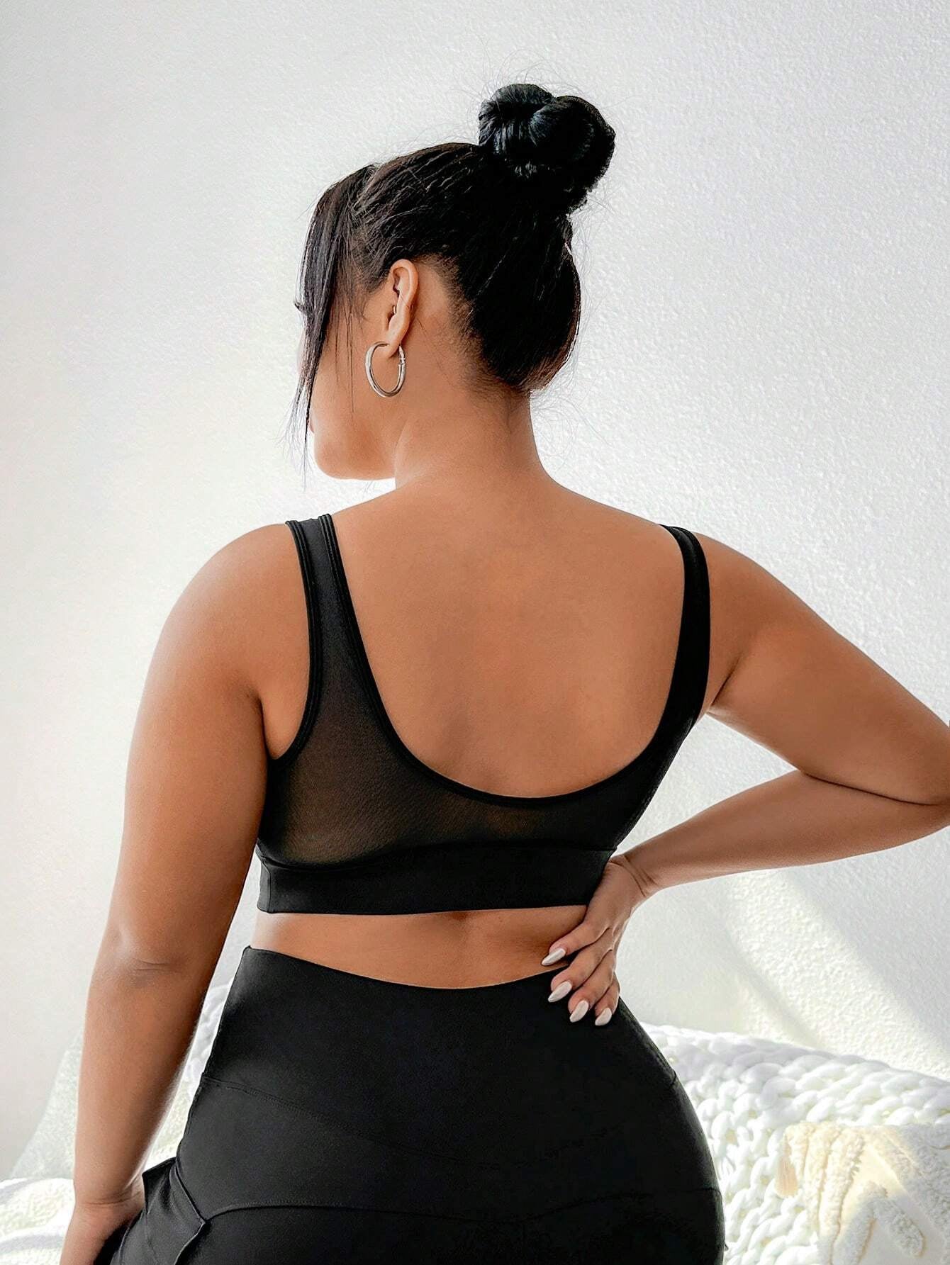 Yoga Futuristic Women'S plus Size Sports Bra