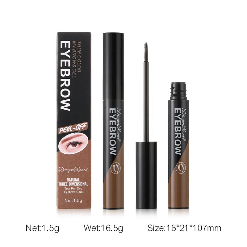 Peel-Off Waterproof Tint Eyebrow Gel Makeup Long Lasting Enhancers Liquid Gel Tear Wear Easy Natural Brown Gray Tattoo