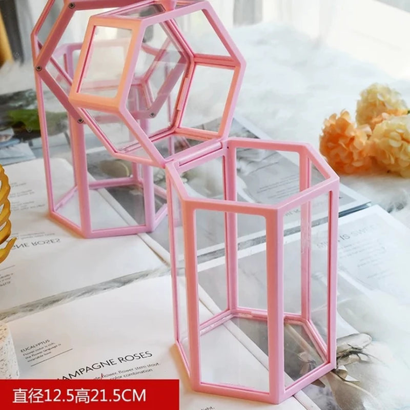 High-Grade Glass Make-Up Brush Storage Box Makeup Eyebrow Pencil Cosmetic Holder Make up Tools Pen Holder Rack Table Organizer