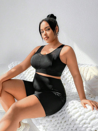 Yoga Futuristic Women'S plus Size Sports Bra