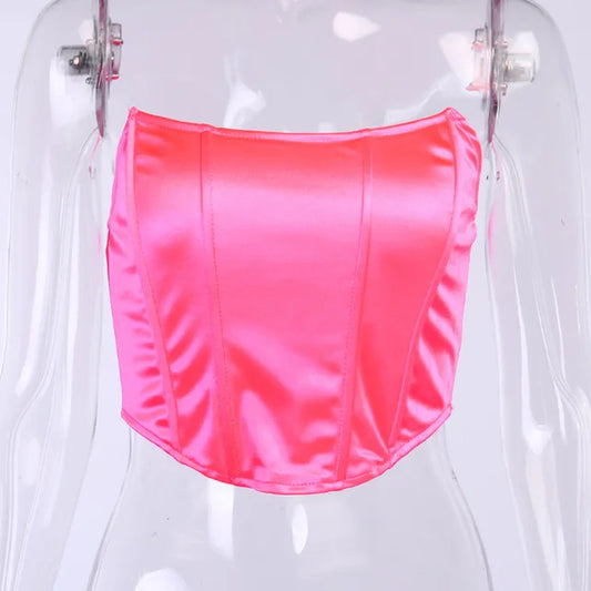 Sleeveless off Shoulder Velvet Fashion Sexy Corset Crop Tops Vest Female Underwear Backless Bustier Top Solid