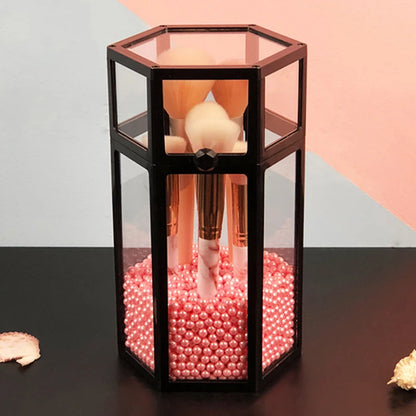 High-Grade Glass Make-Up Brush Storage Box Makeup Eyebrow Pencil Cosmetic Holder Make up Tools Pen Holder Rack Table Organizer